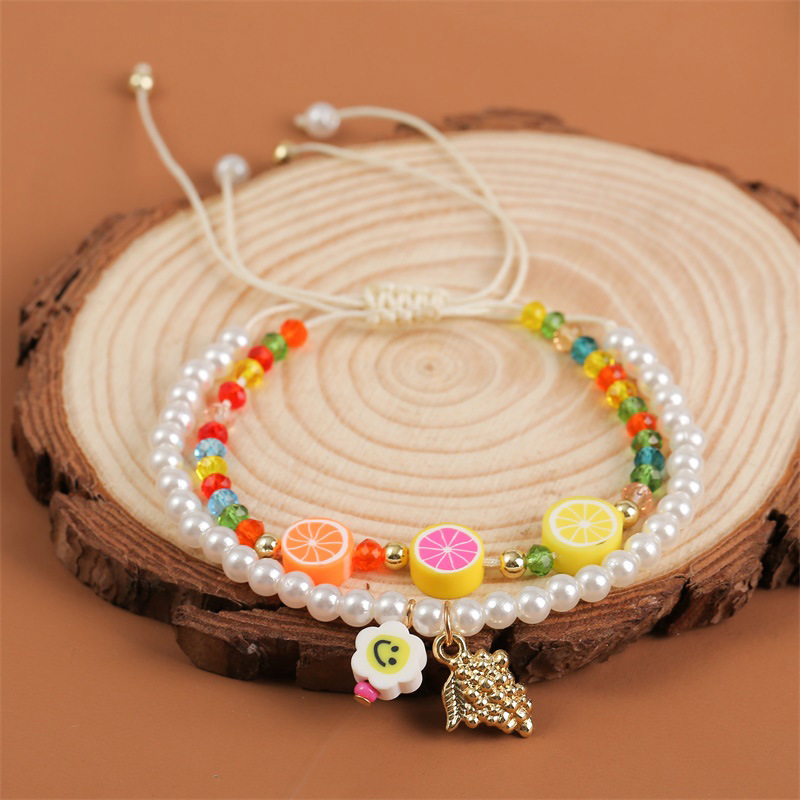 Pulsera De Múltiples Capas De Perlas De Cerámica Suave Hecha A Mano De Bohemia Europea Y Americana Accesorios De Pulsera De Perlas Tejidas display picture 3