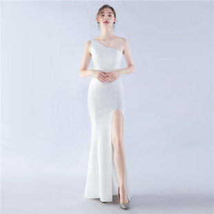 31288# Cross-border in stock new 2024 simple satin evening dress