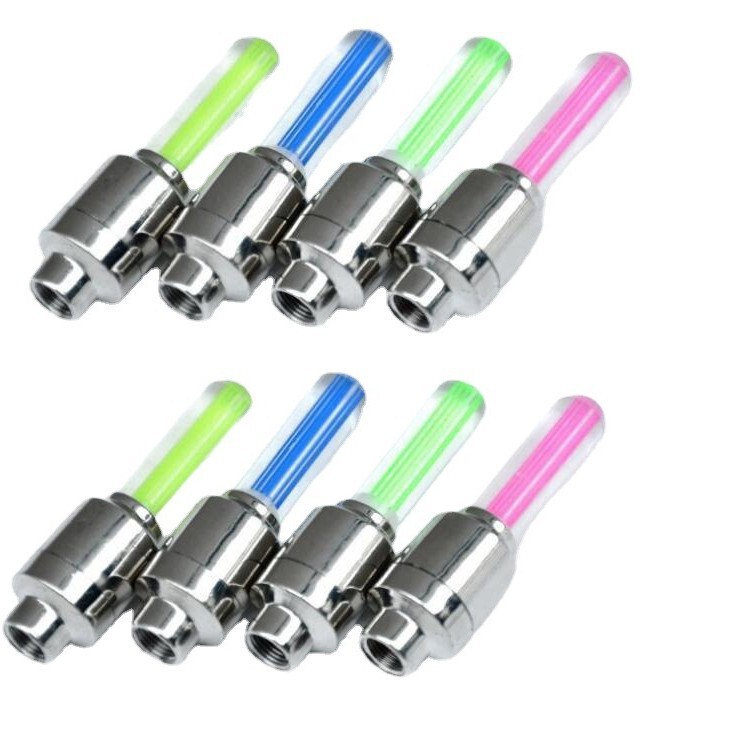 Bicycle gas nozzle lamp mountain bike valve lamp long hot wheel bicycle accessories fluorescent rod wheel tire lamp