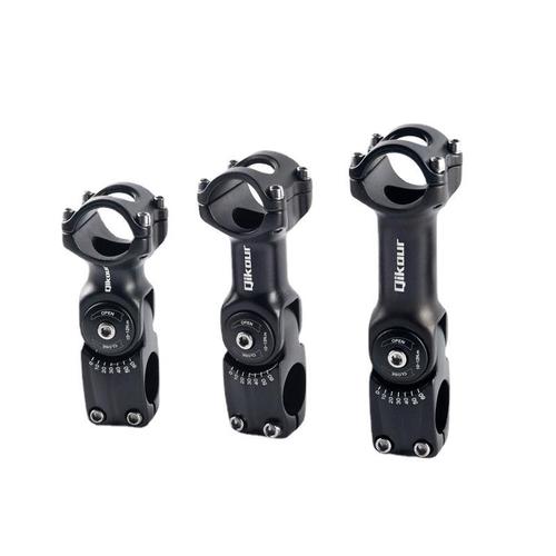 Adjustable upright handlebar stem for aluminum travel bike with butterfly handlebar stem 25.4 and 31.8 bore stem