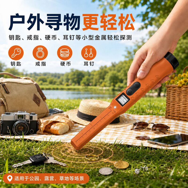 New Underwater Handheld Metal Detector Positioning Aid Rod for Archaeology, Gold, Silver, Copper, and Iron, with Built-In Lithium Battery, Convenient Probe