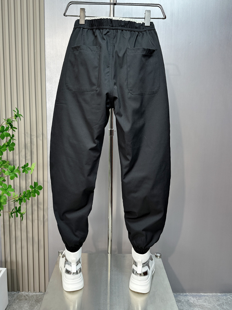 Trendy brand work for men in spring summer, thin fit, loose fitting, ankle tied, casual cropped pants, Korean version,_voghion.com