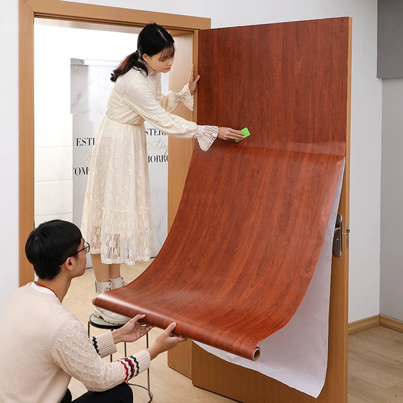 Утолщенные дверные наклейки для мебели, ремонт древесины, самоклеящиеся дверные наклейки, шкаф, старая дверь, креативная упаковка, старая дверь