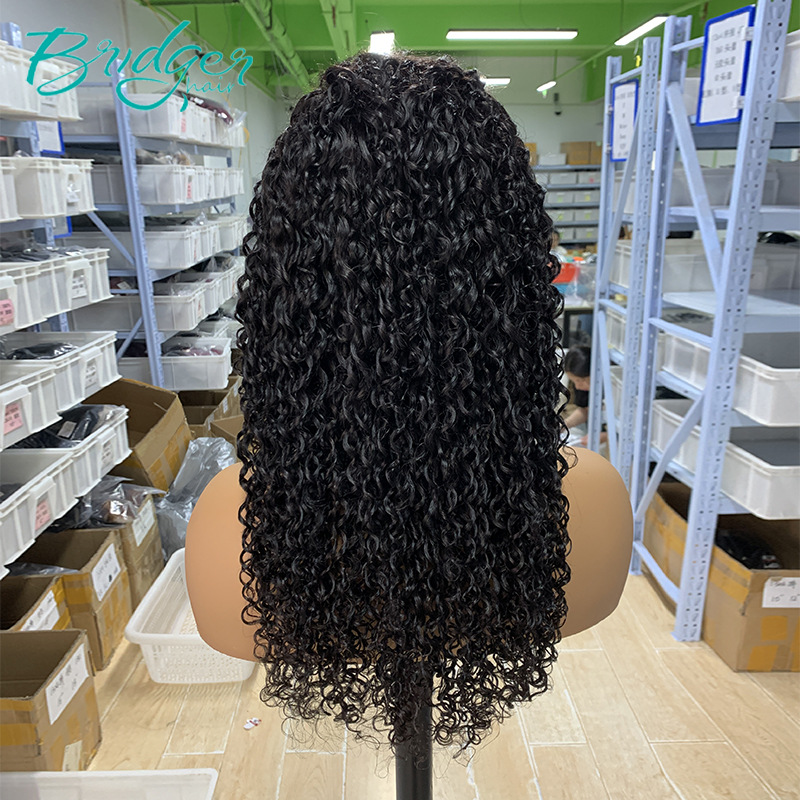 13*4 Stitching Headgear Pixie Curly Natural Color Human Hair Wig_voghion.com