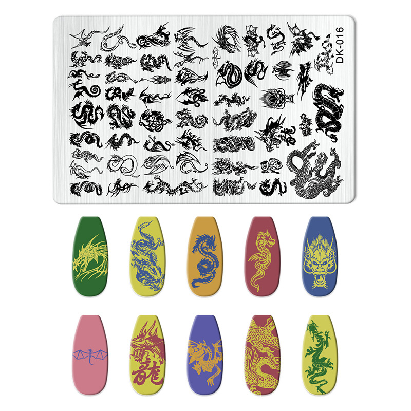 Cross-Border Printing Templates for Nail Art, Rectangular Plates for Painting, New Designs in Stock, Wholesale Accessories in Multiple Colors