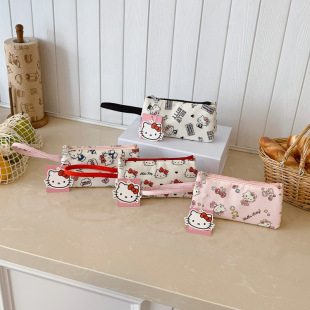Hellokitty Genuine Authorized Large-Capacity Cosmetic Bag Cute Cosmetics Bag New Handbag Toiletry Bag Makeup