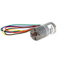 GM25-370微型直流减速电机大功率调速马达12v24v带编码器测速E18