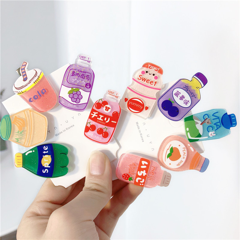 Simple Style Color Block Plastic Resin Printing Hair Clip display picture 3