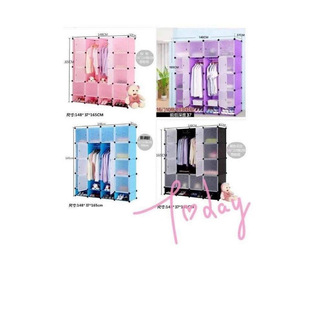 Simple Wardrobe for Home Bedroom Assembly Plastic Modern Simple Storage Cabinet Rental Room Cloth Wardrobe Storage Cabinet