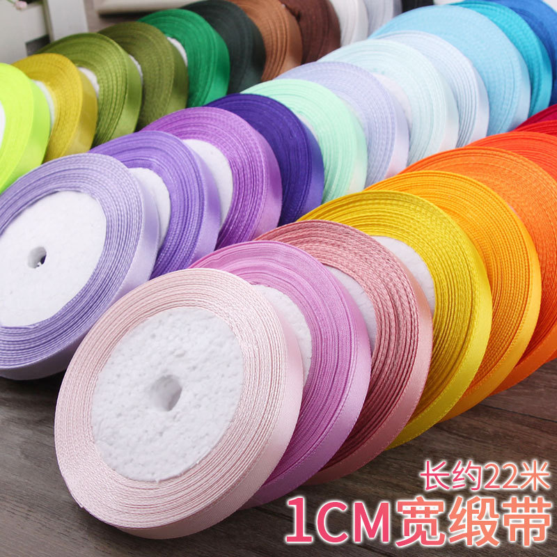 Ribbon 1cm cm Ribbon Weaving and Hair Strip Christmas Packaging Belt Golden Ribbon Gift Weaving 10mm Ribbon