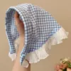 10# blue and white grid [headband style]
