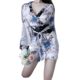 Obesity MM plus size 200kg sexy underwear Japanese shoulder-length printed kimono female game uniform 417