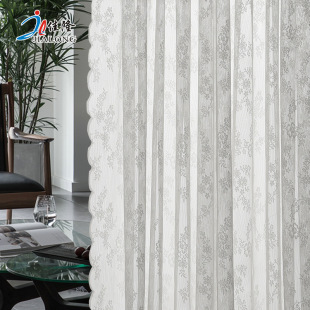 French Lace Curtain Window Screen Transparent White Gauze Curtain Korean American Style Pastoral Gauze Curtain Door Curtain Bay Window Bedroom Partition Curtain