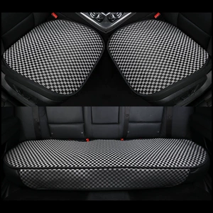 New fashionable, no-tie mosaic series of three-piece car seat cushions, suitable for all seasons, featuring a plaid design