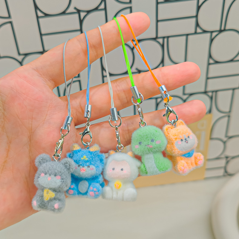 Colorful String N52 Creative Cute Pet Pendant, Plush Small Animal 3D Bag Accessory, Phone Charm DIY