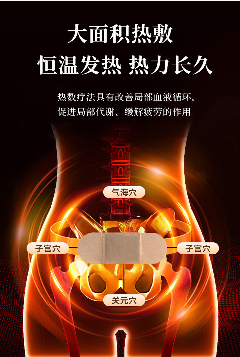 Warm Palace Heat Patch with Mugwort Self Heating Abdominal Patch for Menstrual Comfort 5 Patches per Box quality and texture