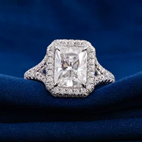 Трансграничная Европа и США Горячая распродажа 3CT Readion Mo Sang бриллиантовое кольцо роскошный дрель мода супер вспышка обручальное кольцо