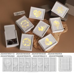 透かし彫りシルエットギフトボックスシリコン金型diy石膏セメント滴糊長方形収納ボックス小夜灯置物