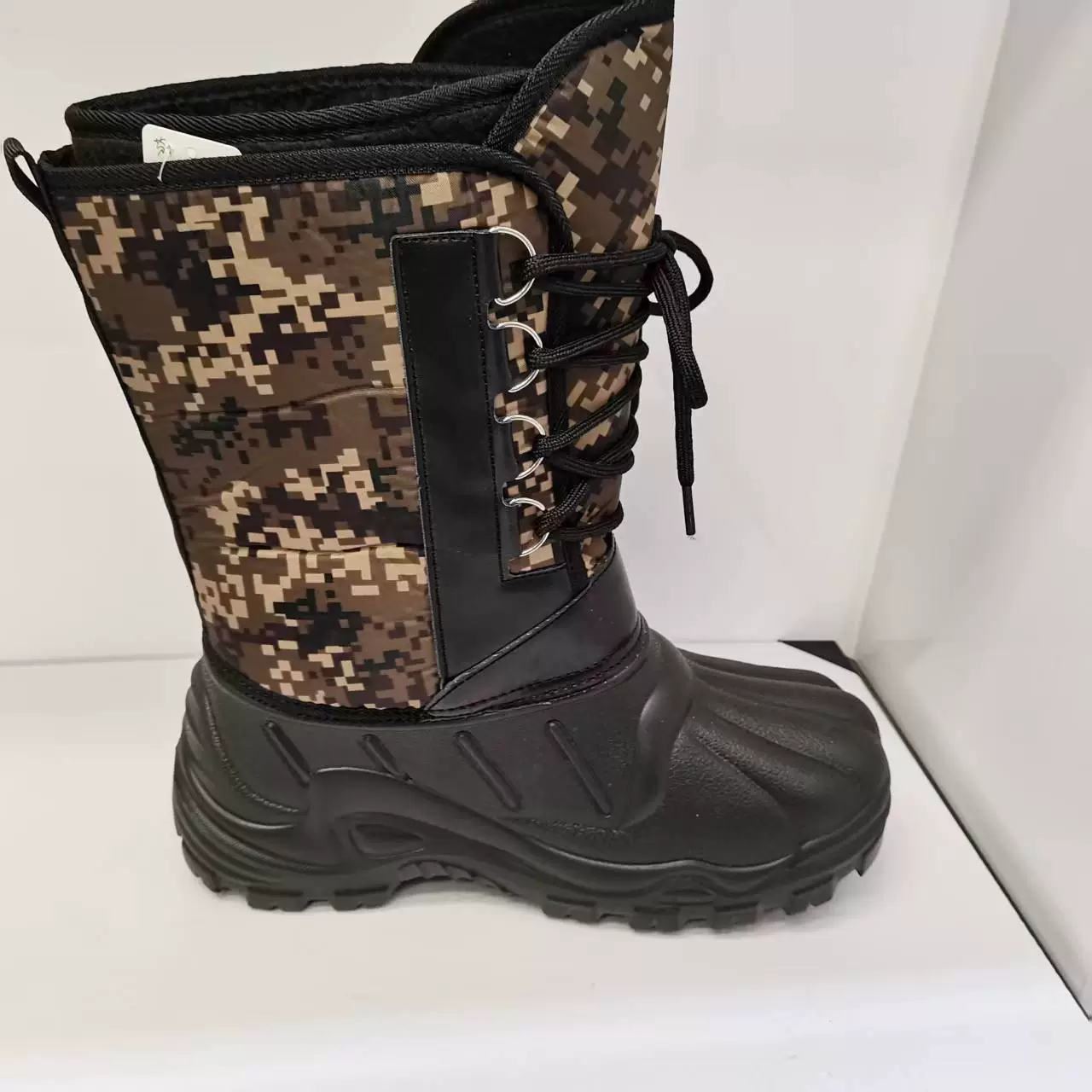 Зимняя езда на вынос плюс бархатная рыболовная обувь мужская хлопчатобумажная обувь на открытом воздухе снежные сапоги водонепроницаемые противоскользящие теплые высокие сапоги