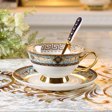 欧式描金骨瓷咖啡杯碟套装英式陶瓷花茶杯小奢华下午茶红茶杯咖啡
