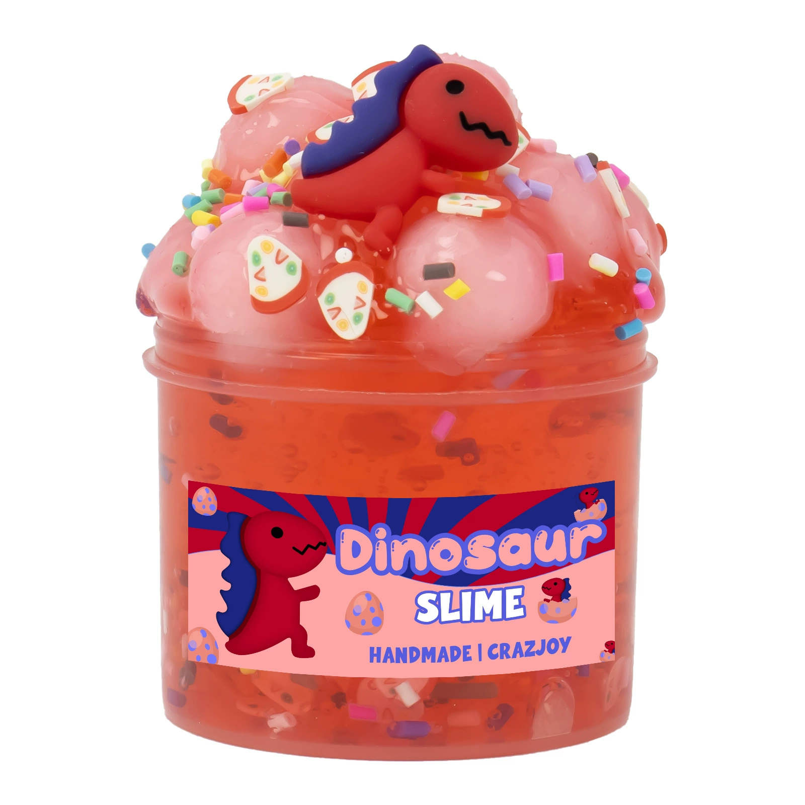 Набор слаймов AMZ coconut ball butter с фигуркой коровки, кристаллический антистресс DIY, 70 г