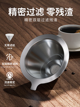 咖啡漏斗咖啡滤网滤杯手冲咖啡器具套装免滤纸超细加密咖啡过滤沃