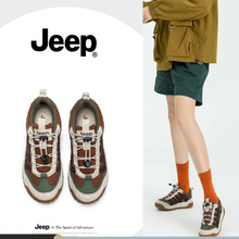 jeep户外运动徒步鞋女2023新款机能鞋小众工装风厚底美式复古鞋子
