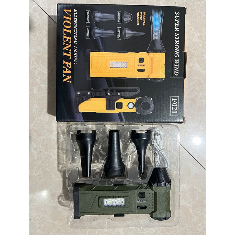 Transfronterizo nuevo ventilador de turbina de automóvil ventilador de mano al aire libre acampado USB motor sin escobillas mini ventilador violento