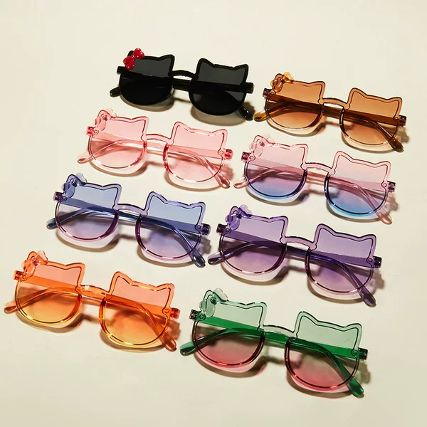 New Style Sunglasses Children's Sunglasses Wholesale Little Girl Cartoon Cute Super Cute Baby Sunshade Colorful Glasses