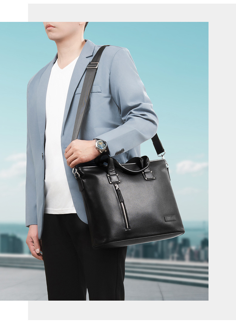 Genuine Leather Men's Laptop Bag - Image 3