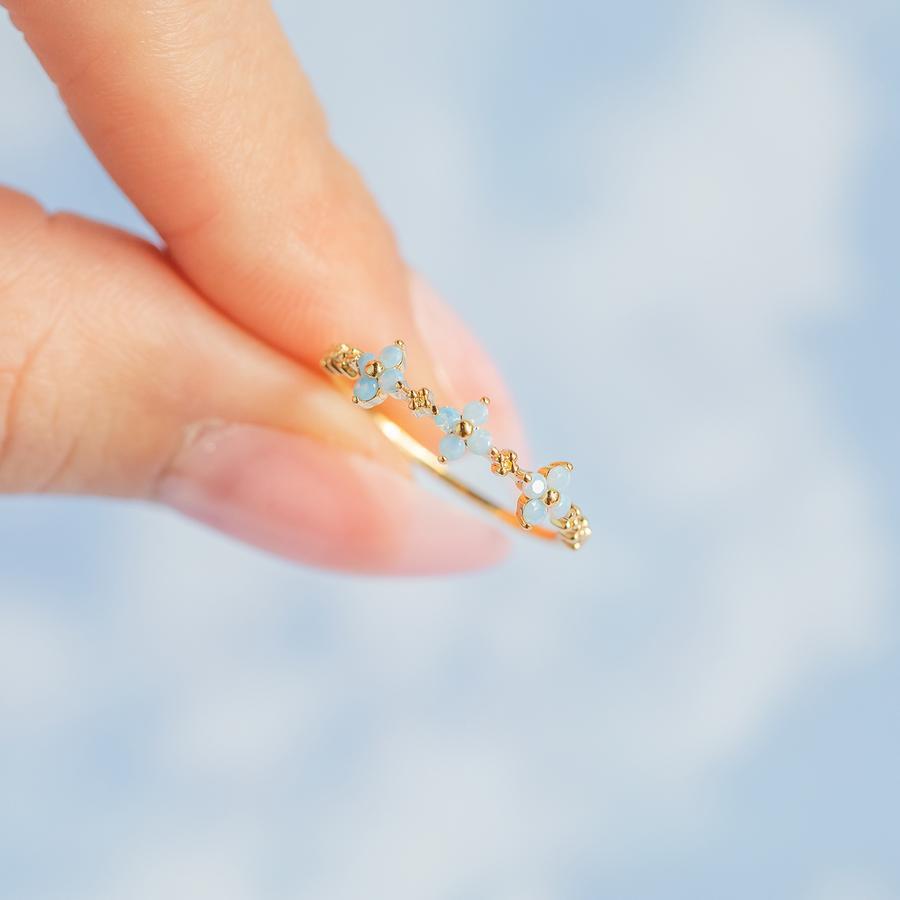 Daily Occasion Copper Material Simple Style Flower Copper Plating Inlay Zircon Gold Plated Rings Earrings Necklace