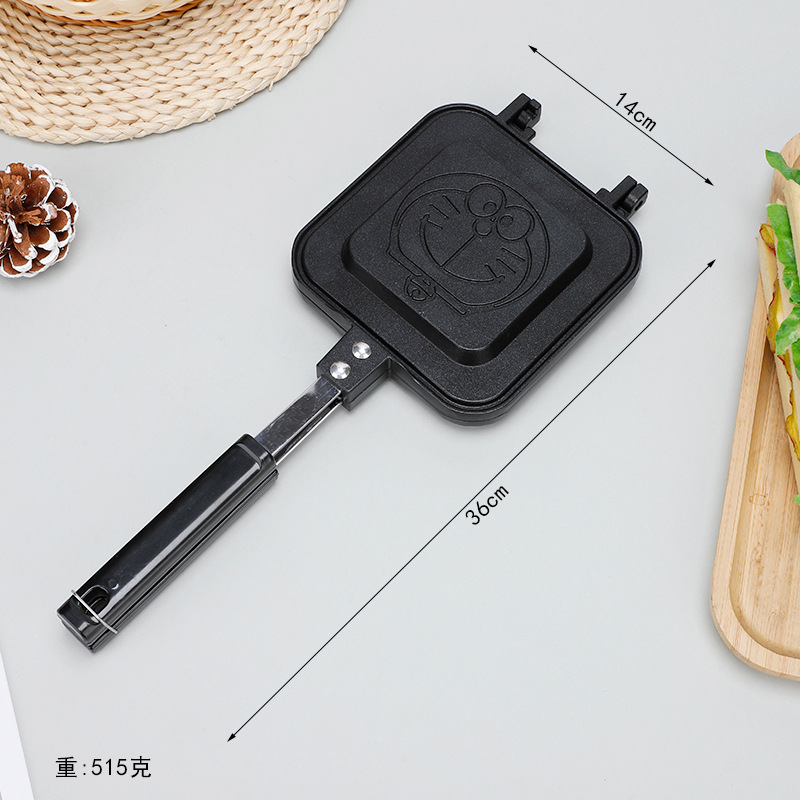 Molde para sándwich y pan antiadherente, sartén de doble cara para desayuno, tortilla y waffles