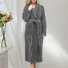E 75626 Long Sleeve Flannel Robe ������˯�� �羳����