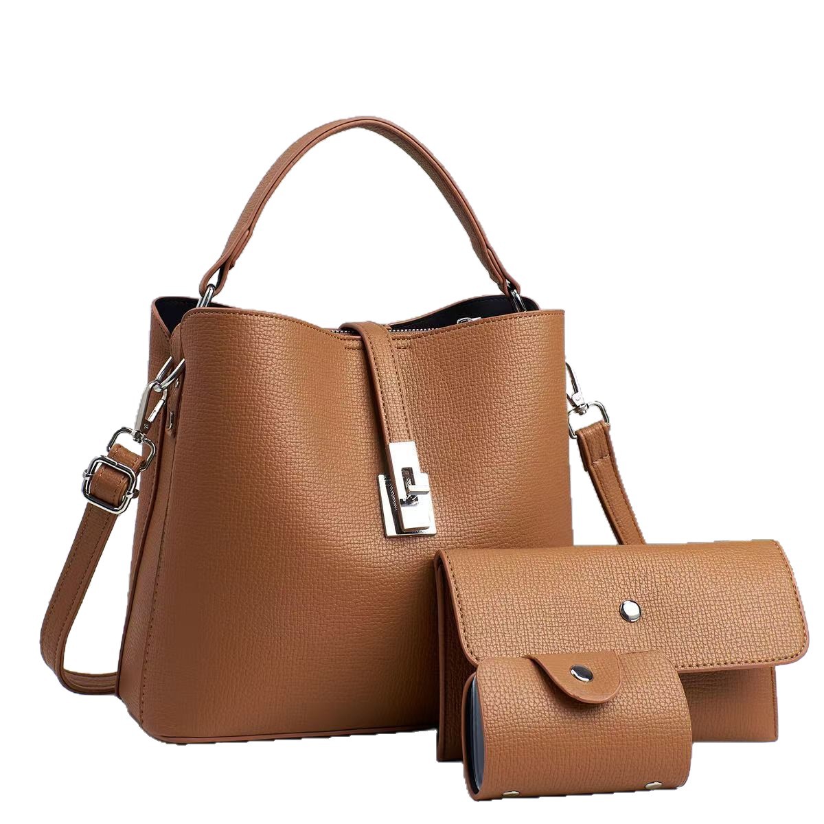 Bolsa de cubo de textura de temperamento 2025 nuevo bolso de hombro práctico bolso de mensajero de viaje casual ladiesbags