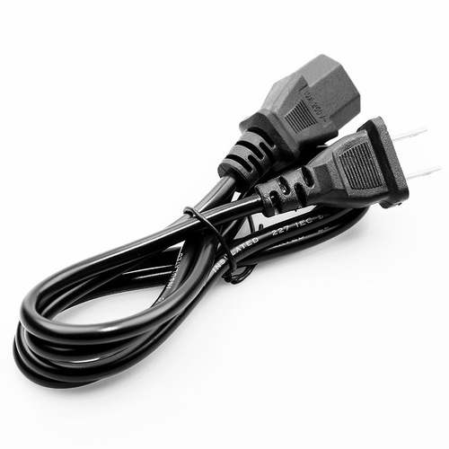 Crescent shaped sundial two-prong product power cord, 1.5-meter two-core computer host plug cord, Japanese standard power cord manufacturer