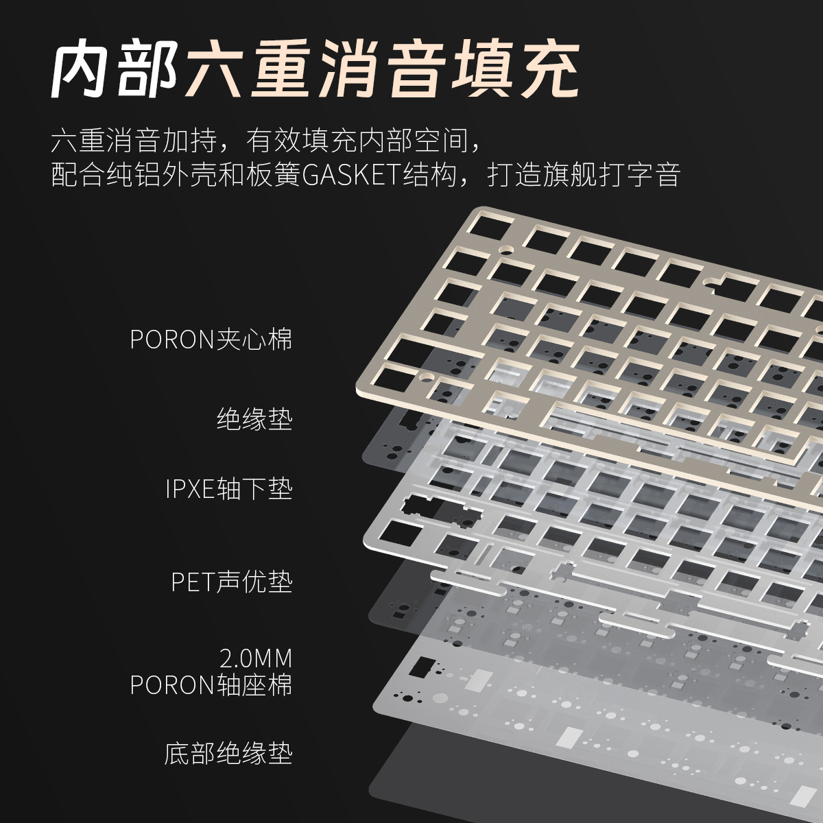 Kit de teclado mecánico Tuo Tuo de aluminio metálico Y75 75% con periféricos de juego intercambiables en caliente con cable RGB