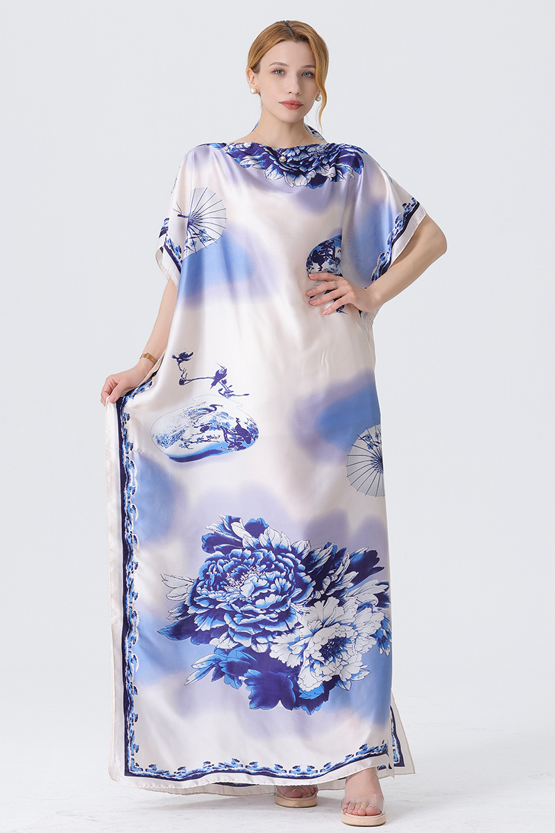 2025 primavera y verano nuevo Amazon venta rápida ropa malaya camisa de arena imitación seda brocado ropa de protección solar de vacaciones de playa