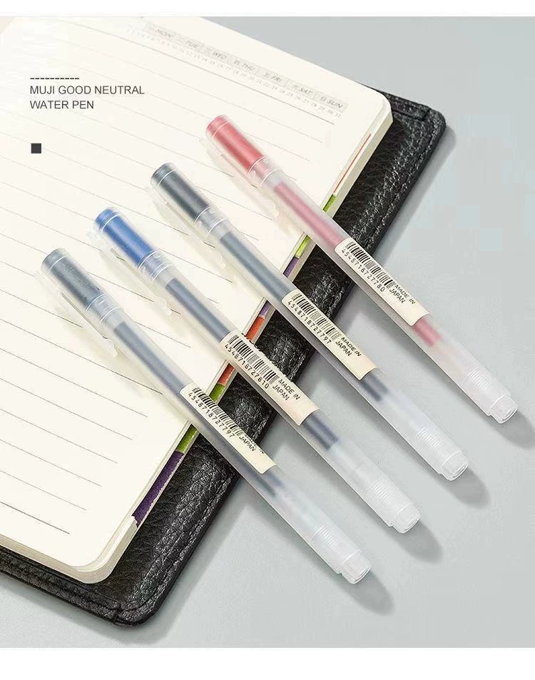 Muji, классическая канцелярия, шариковая ручка rollerball, гель, чернила для учащихся начальной школы, 0.38/0.5мм