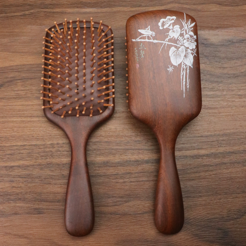 天然ゴールデンサンダルウッドエアクッションエアバッグコーム木製ヘアコーム頭皮マッサージコームアウトドア用品木製コームギフトボックス|undefined