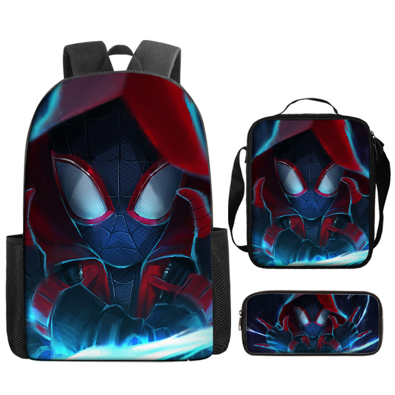 Cross-border nuevo Marvel Spider-Man mochila de estudiantes de primaria y secundaria mochila de dibujos animados de gran capacidad mochila de almuerzo