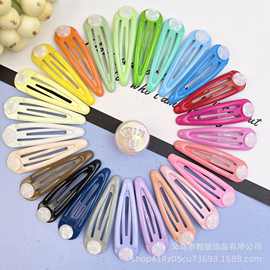 儿童发夹滴油bb夹彩色掰掰夹diy夹子底夹批发网红款马卡龙5cm发卡