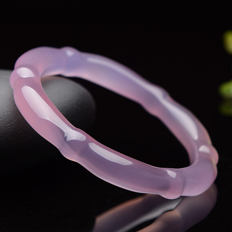 厂家直售 紫罗兰玉髓手镯 玛瑙手镯麻花玉手镯女款竹节芙蓉玉手镯|ru