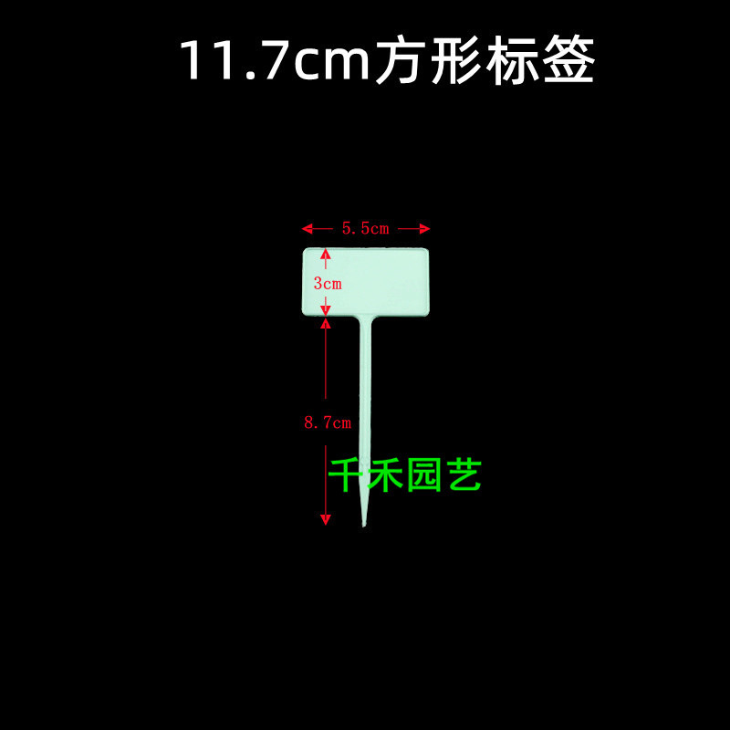 Green 11.7cm square label