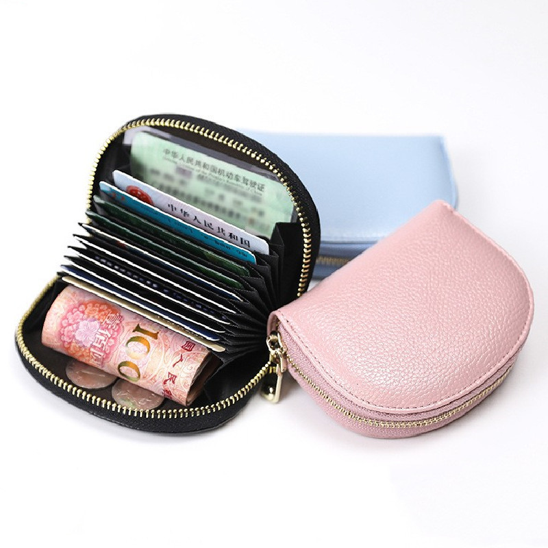 New accordion card holder, anti-theft brush, large capacity, multi-card slot card holder, credit card holder, multi-function ID holder, coin purse
