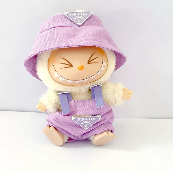 Purple triangle, overall, hat