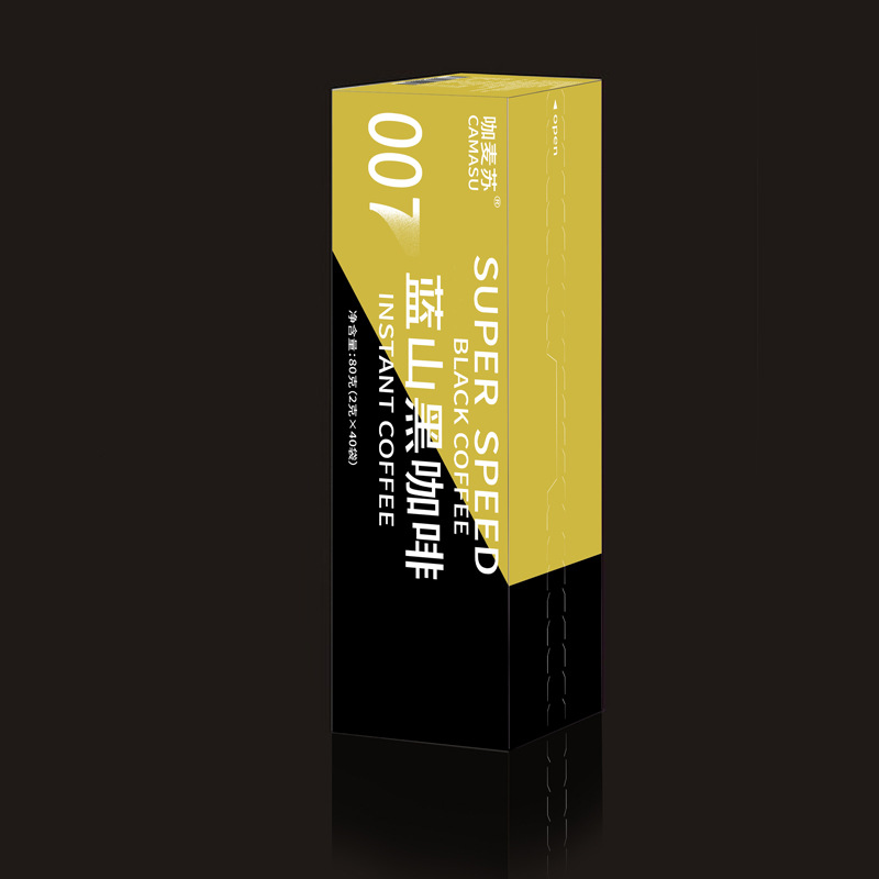 咖麥蘇藍山黑咖啡2g*40包無糖無脂速溶咖啡粉壹件代發散裝黑咖啡