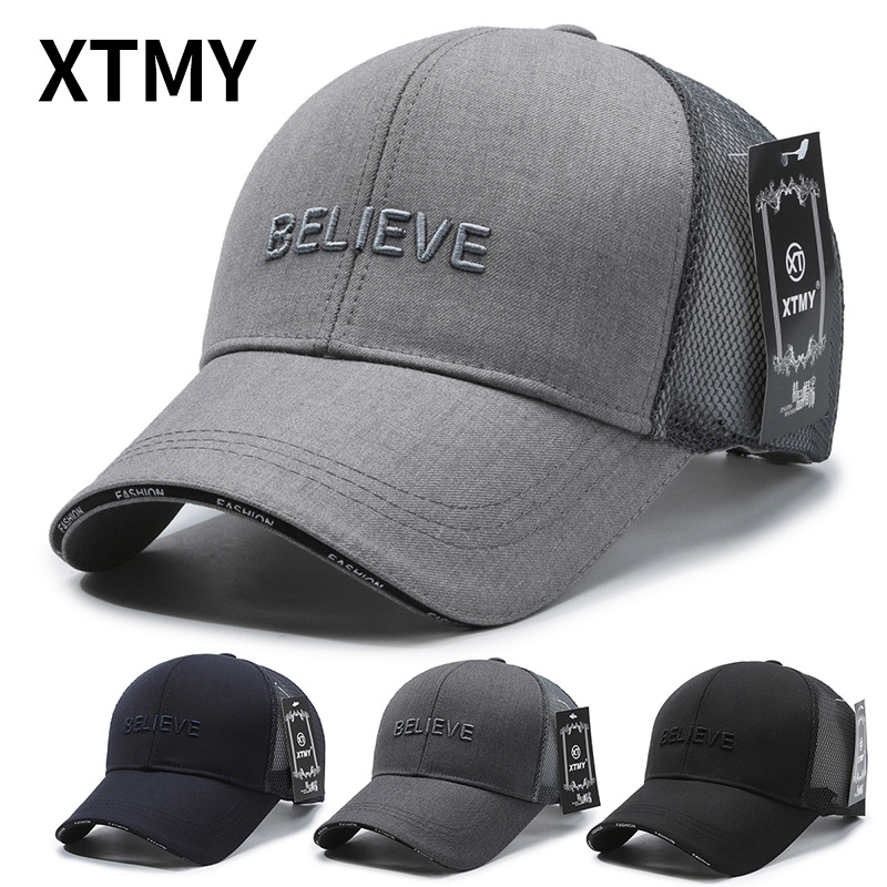 Mesh Baseball Cap For Women Outdoor Travel Sun Hat Thin Breathable Duckbill Cap With Embroidered Lettering Sports Hat_voghion.com
