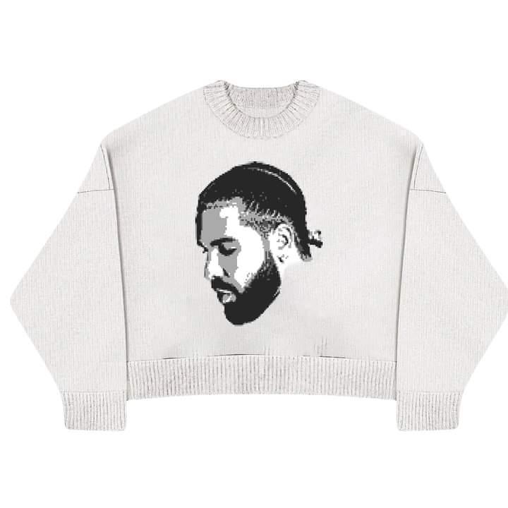 Europa y América transfronteriza 2025 otoño e invierno transfronterizo jersey moda personalidad jacquard calle holgado suéter de moda al por mayor