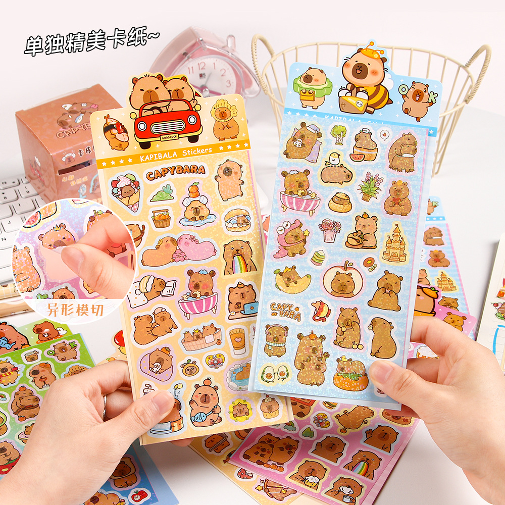 Pegatinas de tarjetas de alto valor facial pegatinas láser pegatinas de cuentas de dibujos animados delfines impermeables pegatinas decorativas DIY para niños