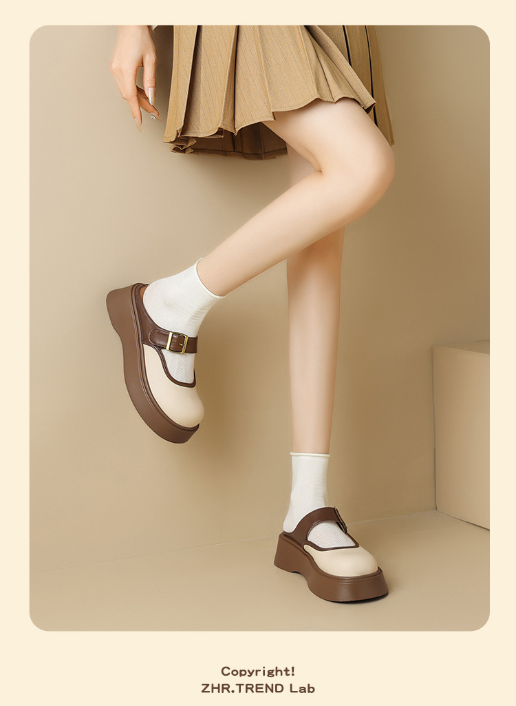 Dép sục Birken đế dày nữ bít mũi quai ngang — Nâu mơ KN77 chi tiết 22